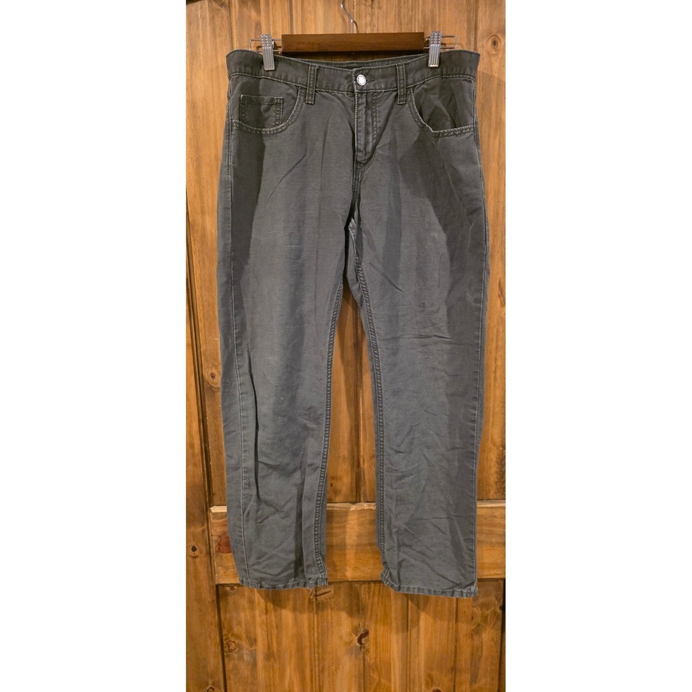 Banana Republic Vintage Straight Pants Mens 32/30 Gray Excellent Cotton Canvas